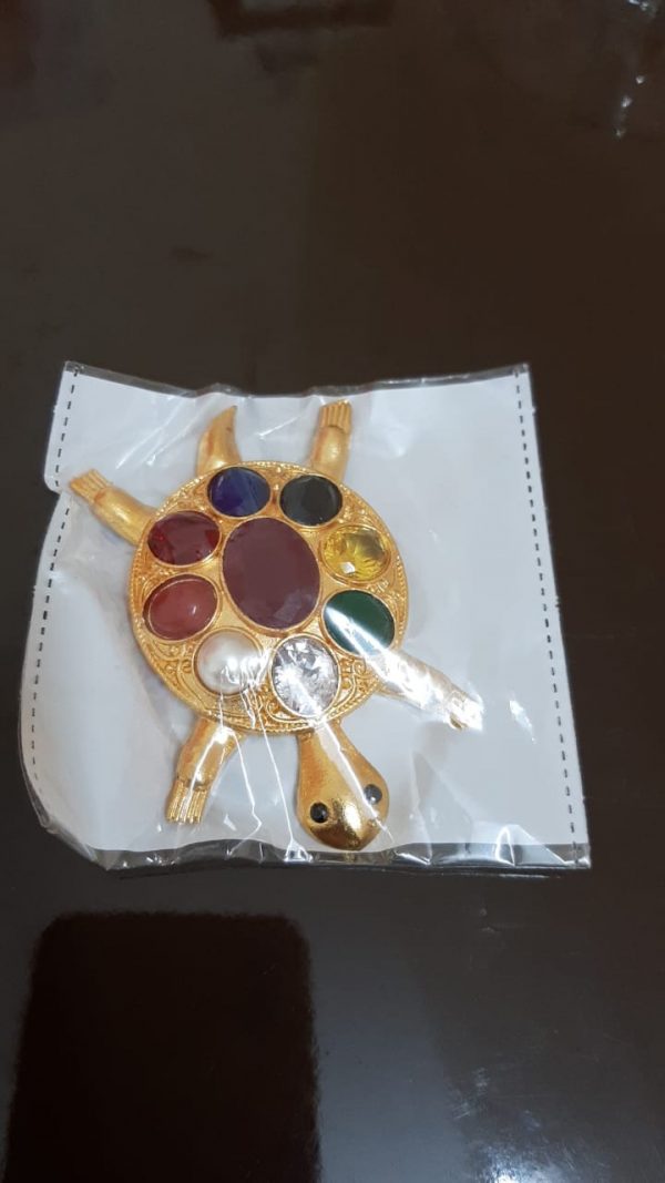 Navratan Stone Tabletop Tortoise for good luck